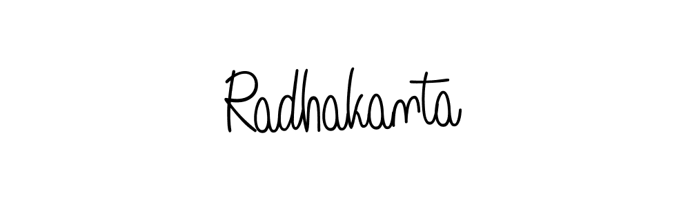 You should practise on your own different ways (Angelique-Rose-font-FFP) to write your name (Radhakanta) in signature. don't let someone else do it for you. Radhakanta signature style 5 images and pictures png