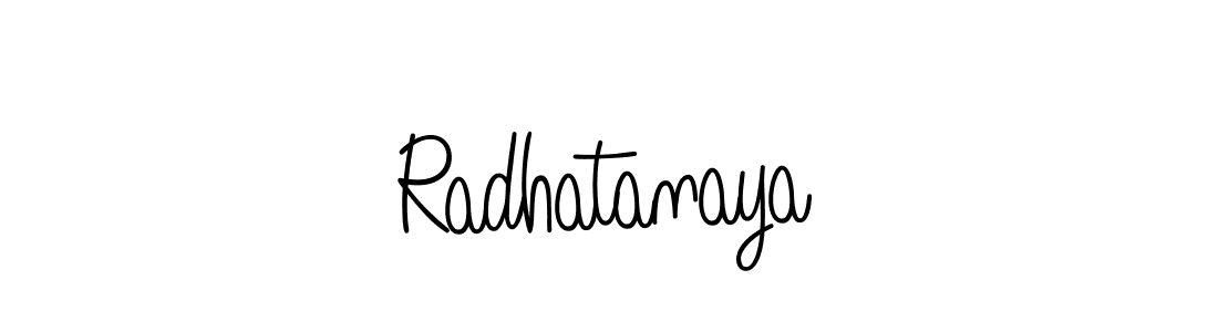 You should practise on your own different ways (Angelique-Rose-font-FFP) to write your name (Radhatanaya) in signature. don't let someone else do it for you. Radhatanaya signature style 5 images and pictures png