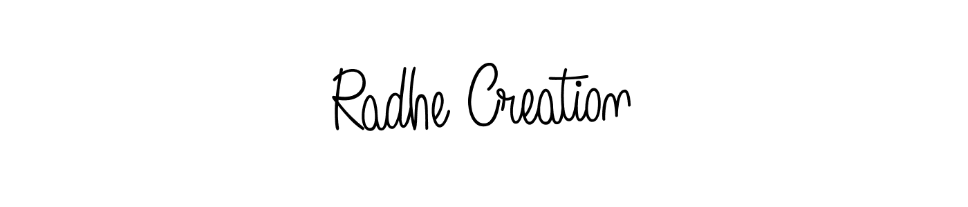 The best way (Angelique-Rose-font-FFP) to make a short signature is to pick only two or three words in your name. The name Radhe Creation include a total of six letters. For converting this name. Radhe Creation signature style 5 images and pictures png