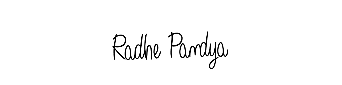 Radhe Pandya stylish signature style. Best Handwritten Sign (Angelique-Rose-font-FFP) for my name. Handwritten Signature Collection Ideas for my name Radhe Pandya. Radhe Pandya signature style 5 images and pictures png