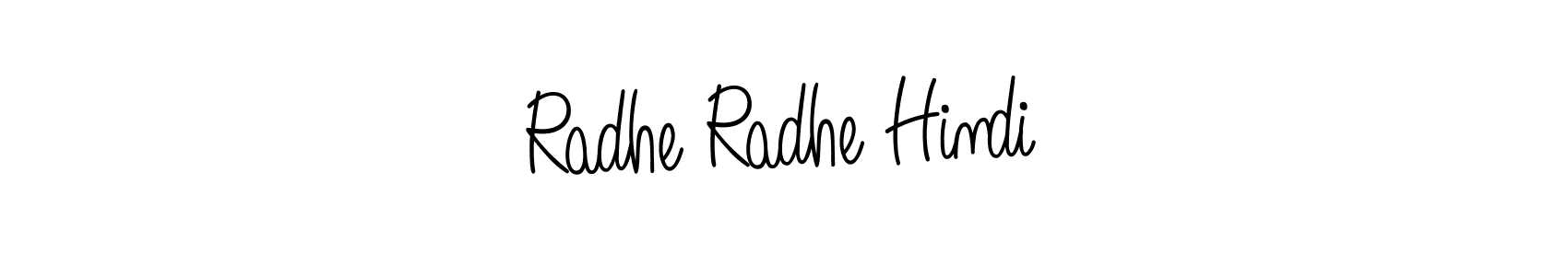 How to make Radhe Radhe Hindi name signature. Use Angelique-Rose-font-FFP style for creating short signs online. This is the latest handwritten sign. Radhe Radhe Hindi signature style 5 images and pictures png