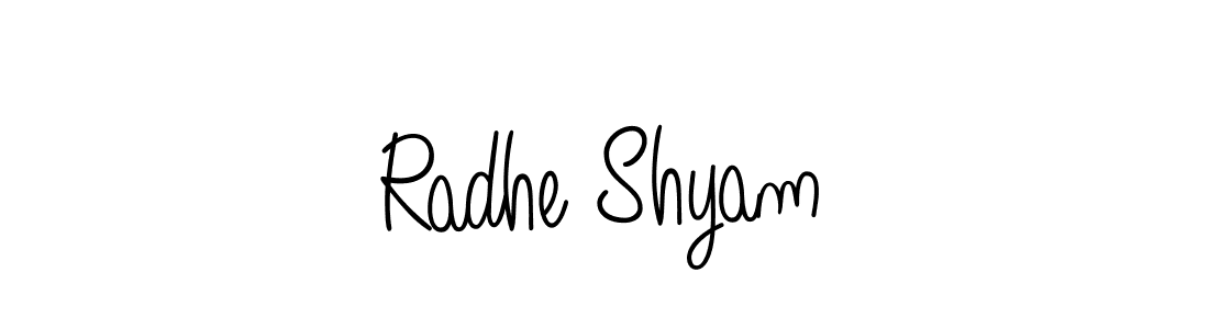 Radhe Shyam stylish signature style. Best Handwritten Sign (Angelique-Rose-font-FFP) for my name. Handwritten Signature Collection Ideas for my name Radhe Shyam. Radhe Shyam signature style 5 images and pictures png