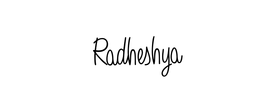 You should practise on your own different ways (Angelique-Rose-font-FFP) to write your name (Radheshya) in signature. don't let someone else do it for you. Radheshya signature style 5 images and pictures png
