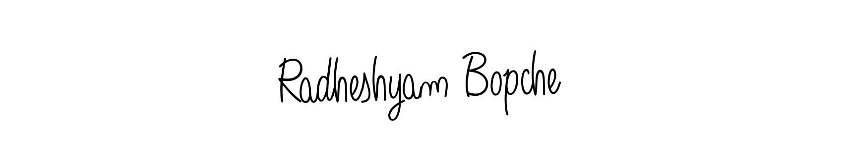 How to make Radheshyam Bopche name signature. Use Angelique-Rose-font-FFP style for creating short signs online. This is the latest handwritten sign. Radheshyam Bopche signature style 5 images and pictures png