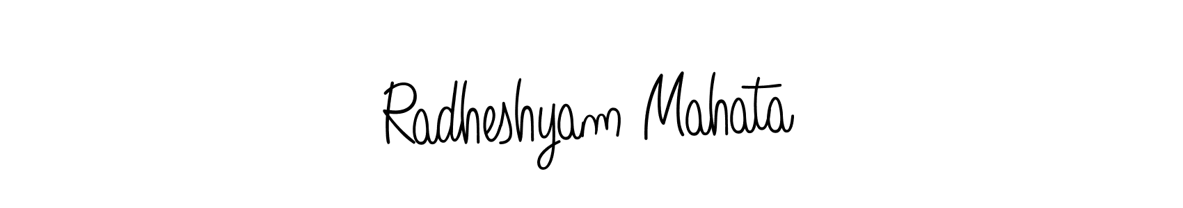 You should practise on your own different ways (Angelique-Rose-font-FFP) to write your name (Radheshyam Mahata) in signature. don't let someone else do it for you. Radheshyam Mahata signature style 5 images and pictures png
