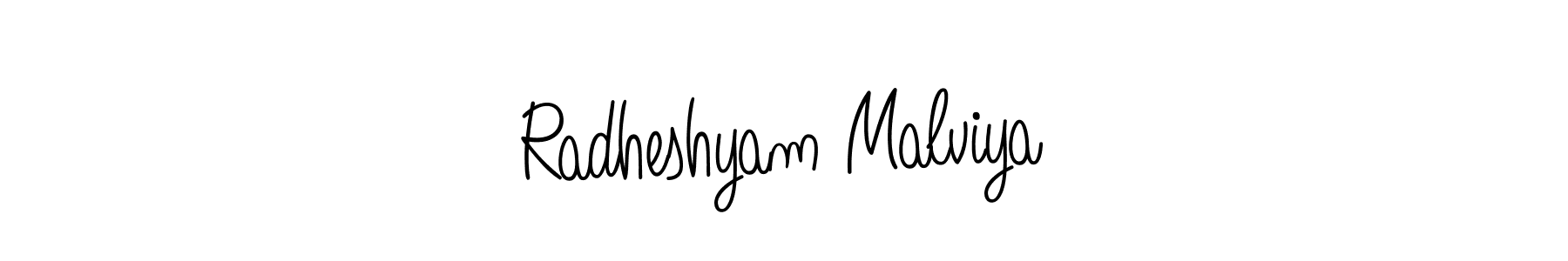 Use a signature maker to create a handwritten signature online. With this signature software, you can design (Angelique-Rose-font-FFP) your own signature for name Radheshyam Malviya. Radheshyam Malviya signature style 5 images and pictures png
