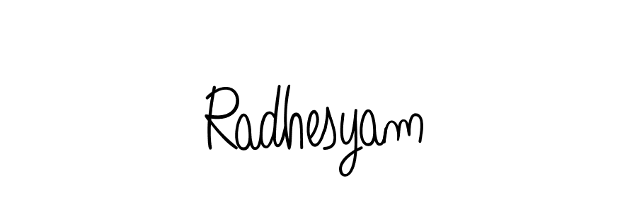 The best way (Angelique-Rose-font-FFP) to make a short signature is to pick only two or three words in your name. The name Radhesyam include a total of six letters. For converting this name. Radhesyam signature style 5 images and pictures png