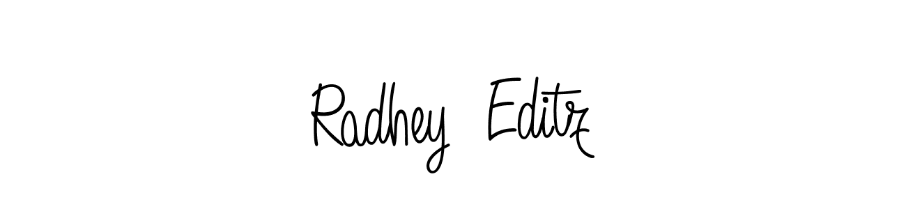 Create a beautiful signature design for name Radhey  Editz. With this signature (Angelique-Rose-font-FFP) fonts, you can make a handwritten signature for free. Radhey  Editz signature style 5 images and pictures png