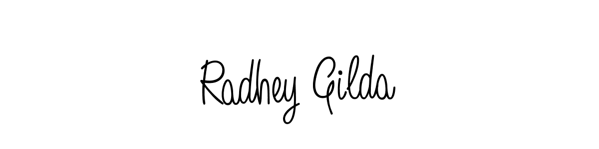 Similarly Angelique-Rose-font-FFP is the best handwritten signature design. Signature creator online .You can use it as an online autograph creator for name Radhey Gilda. Radhey Gilda signature style 5 images and pictures png