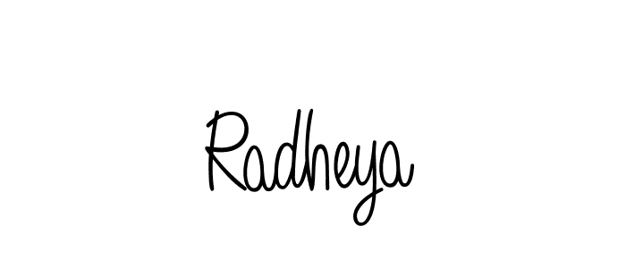 You should practise on your own different ways (Angelique-Rose-font-FFP) to write your name (Radheya) in signature. don't let someone else do it for you. Radheya signature style 5 images and pictures png