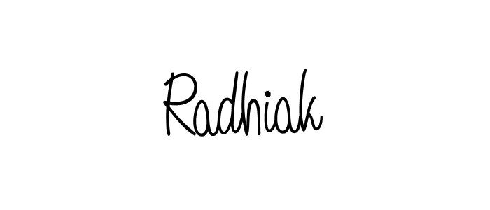 How to Draw Radhiak signature style? Angelique-Rose-font-FFP is a latest design signature styles for name Radhiak. Radhiak signature style 5 images and pictures png