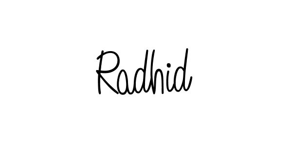 Use a signature maker to create a handwritten signature online. With this signature software, you can design (Angelique-Rose-font-FFP) your own signature for name Radhid. Radhid signature style 5 images and pictures png