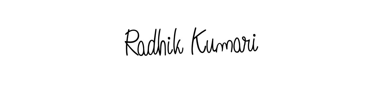 Create a beautiful signature design for name Radhik Kumari. With this signature (Angelique-Rose-font-FFP) fonts, you can make a handwritten signature for free. Radhik Kumari signature style 5 images and pictures png