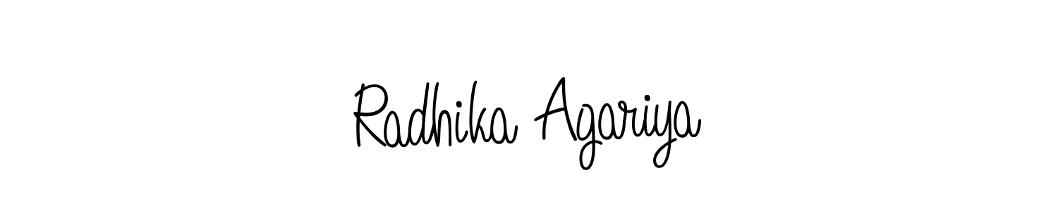Radhika Agariya stylish signature style. Best Handwritten Sign (Angelique-Rose-font-FFP) for my name. Handwritten Signature Collection Ideas for my name Radhika Agariya. Radhika Agariya signature style 5 images and pictures png