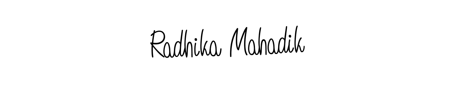 Design your own signature with our free online signature maker. With this signature software, you can create a handwritten (Angelique-Rose-font-FFP) signature for name Radhika Mahadik. Radhika Mahadik signature style 5 images and pictures png