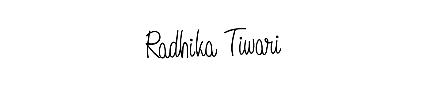 Create a beautiful signature design for name Radhika Tiwari. With this signature (Angelique-Rose-font-FFP) fonts, you can make a handwritten signature for free. Radhika Tiwari signature style 5 images and pictures png