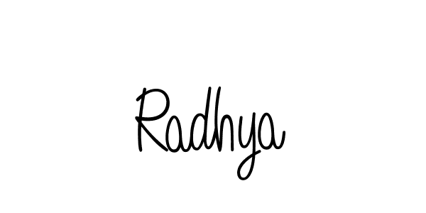 Create a beautiful signature design for name Radhya. With this signature (Angelique-Rose-font-FFP) fonts, you can make a handwritten signature for free. Radhya signature style 5 images and pictures png