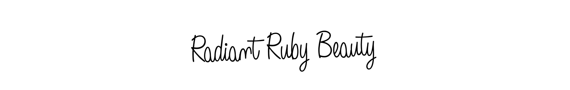 Design your own signature with our free online signature maker. With this signature software, you can create a handwritten (Angelique-Rose-font-FFP) signature for name Radiant Ruby Beauty. Radiant Ruby Beauty signature style 5 images and pictures png