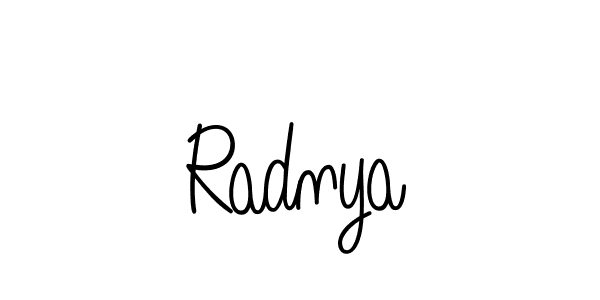 How to make Radnya name signature. Use Angelique-Rose-font-FFP style for creating short signs online. This is the latest handwritten sign. Radnya signature style 5 images and pictures png