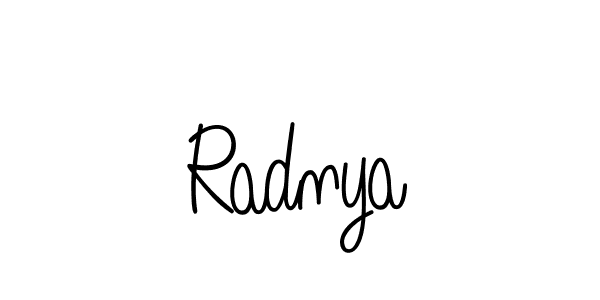 How to make Radnya name signature. Use Angelique-Rose-font-FFP style for creating short signs online. This is the latest handwritten sign. Radnya signature style 5 images and pictures png