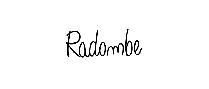You should practise on your own different ways (Angelique-Rose-font-FFP) to write your name (Radombe) in signature. don't let someone else do it for you. Radombe signature style 5 images and pictures png