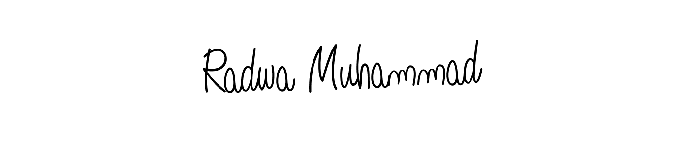 Create a beautiful signature design for name Radwa Muhammad. With this signature (Angelique-Rose-font-FFP) fonts, you can make a handwritten signature for free. Radwa Muhammad signature style 5 images and pictures png