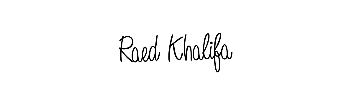 The best way (Angelique-Rose-font-FFP) to make a short signature is to pick only two or three words in your name. The name Raed Khalifa include a total of six letters. For converting this name. Raed Khalifa signature style 5 images and pictures png