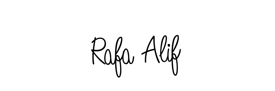 The best way (Angelique-Rose-font-FFP) to make a short signature is to pick only two or three words in your name. The name Rafa Alif include a total of six letters. For converting this name. Rafa Alif signature style 5 images and pictures png