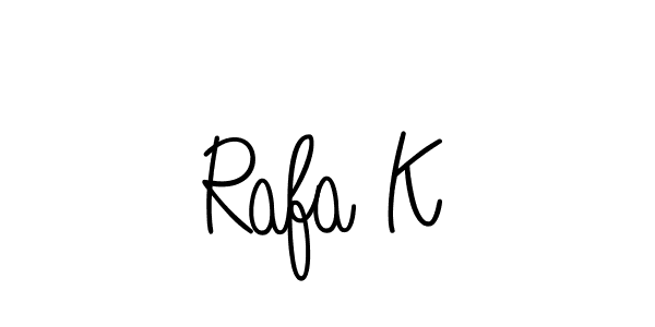 if you are searching for the best signature style for your name Rafa K. so please give up your signature search. here we have designed multiple signature styles  using Angelique-Rose-font-FFP. Rafa K signature style 5 images and pictures png