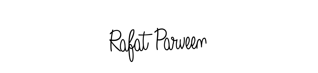How to make Rafat Parveen name signature. Use Angelique-Rose-font-FFP style for creating short signs online. This is the latest handwritten sign. Rafat Parveen signature style 5 images and pictures png