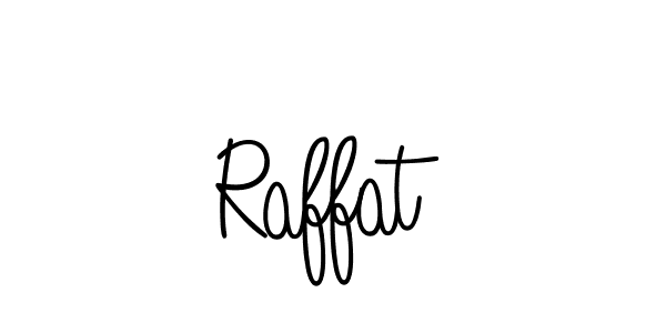 Design your own signature with our free online signature maker. With this signature software, you can create a handwritten (Angelique-Rose-font-FFP) signature for name Raffat. Raffat signature style 5 images and pictures png