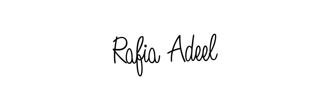 Make a beautiful signature design for name Rafia Adeel. With this signature (Angelique-Rose-font-FFP) style, you can create a handwritten signature for free. Rafia Adeel signature style 5 images and pictures png