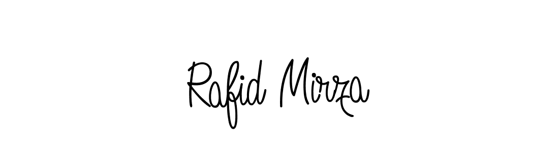 Use a signature maker to create a handwritten signature online. With this signature software, you can design (Angelique-Rose-font-FFP) your own signature for name Rafid Mirza. Rafid Mirza signature style 5 images and pictures png