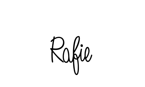 Rafie stylish signature style. Best Handwritten Sign (Angelique-Rose-font-FFP) for my name. Handwritten Signature Collection Ideas for my name Rafie. Rafie signature style 5 images and pictures png