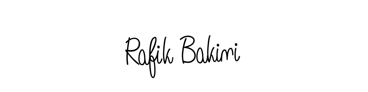 Design your own signature with our free online signature maker. With this signature software, you can create a handwritten (Angelique-Rose-font-FFP) signature for name Rafik Bakini. Rafik Bakini signature style 5 images and pictures png