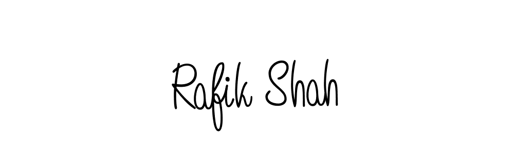 The best way (Angelique-Rose-font-FFP) to make a short signature is to pick only two or three words in your name. The name Rafik Shah include a total of six letters. For converting this name. Rafik Shah signature style 5 images and pictures png