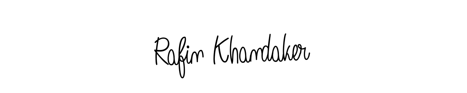 Make a beautiful signature design for name Rafin Khandaker. With this signature (Angelique-Rose-font-FFP) style, you can create a handwritten signature for free. Rafin Khandaker signature style 5 images and pictures png