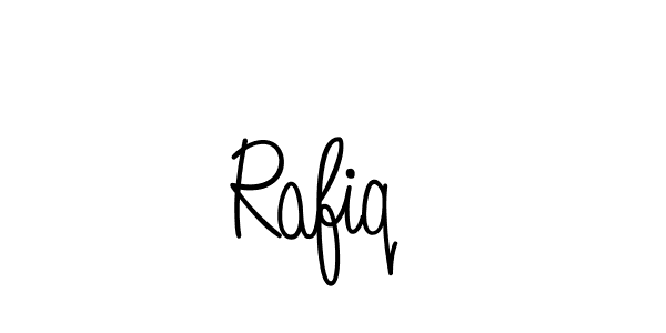 You should practise on your own different ways (Angelique-Rose-font-FFP) to write your name (Rafiq ) in signature. don't let someone else do it for you. Rafiq  signature style 5 images and pictures png