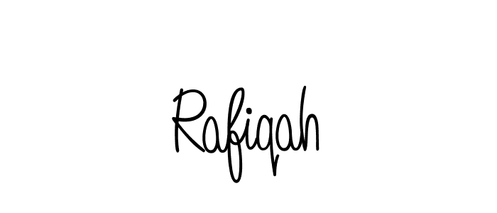 Rafiqah stylish signature style. Best Handwritten Sign (Angelique-Rose-font-FFP) for my name. Handwritten Signature Collection Ideas for my name Rafiqah. Rafiqah signature style 5 images and pictures png