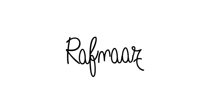 How to make Rafnaaz name signature. Use Angelique-Rose-font-FFP style for creating short signs online. This is the latest handwritten sign. Rafnaaz signature style 5 images and pictures png