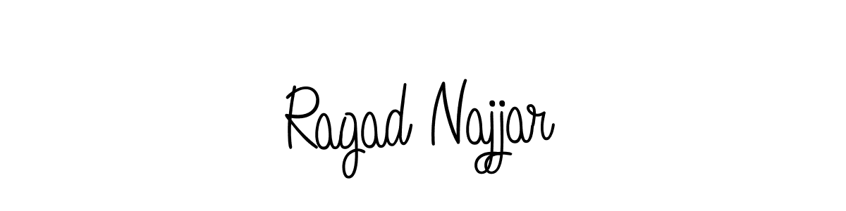 Ragad Najjar stylish signature style. Best Handwritten Sign (Angelique-Rose-font-FFP) for my name. Handwritten Signature Collection Ideas for my name Ragad Najjar. Ragad Najjar signature style 5 images and pictures png