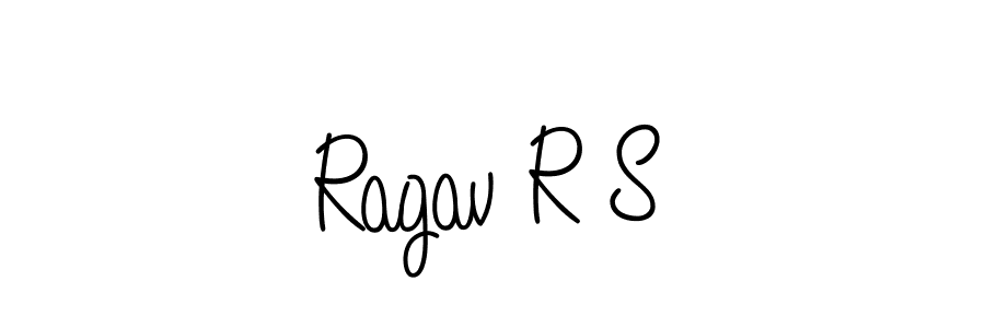How to make Ragav R S name signature. Use Angelique-Rose-font-FFP style for creating short signs online. This is the latest handwritten sign. Ragav R S signature style 5 images and pictures png
