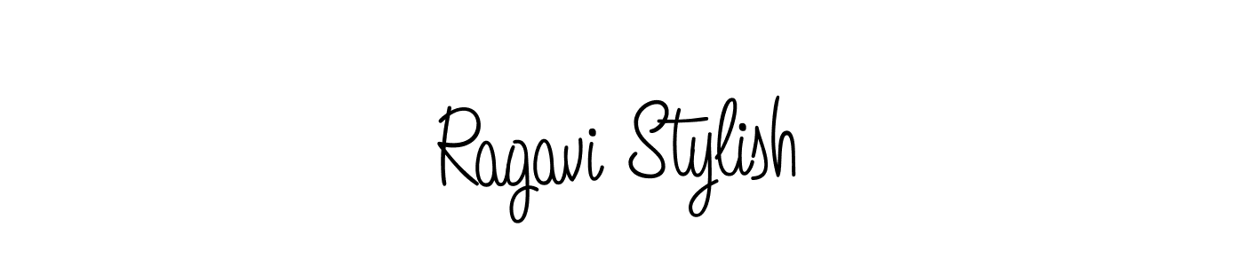 Ragavi Stylish stylish signature style. Best Handwritten Sign (Angelique-Rose-font-FFP) for my name. Handwritten Signature Collection Ideas for my name Ragavi Stylish. Ragavi Stylish signature style 5 images and pictures png