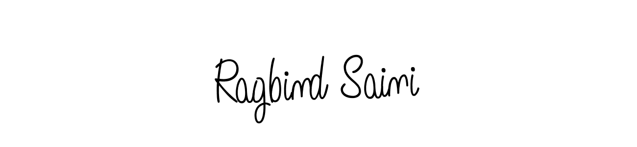 Make a beautiful signature design for name Ragbind Saini. With this signature (Angelique-Rose-font-FFP) style, you can create a handwritten signature for free. Ragbind Saini signature style 5 images and pictures png