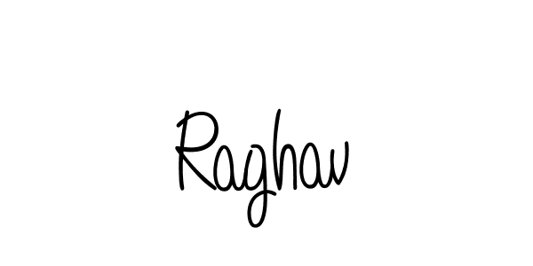 How to make Raghav name signature. Use Angelique-Rose-font-FFP style for creating short signs online. This is the latest handwritten sign. Raghav signature style 5 images and pictures png