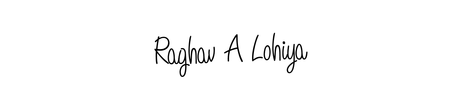 Angelique-Rose-font-FFP is a professional signature style that is perfect for those who want to add a touch of class to their signature. It is also a great choice for those who want to make their signature more unique. Get Raghav A Lohiya name to fancy signature for free. Raghav A Lohiya signature style 5 images and pictures png