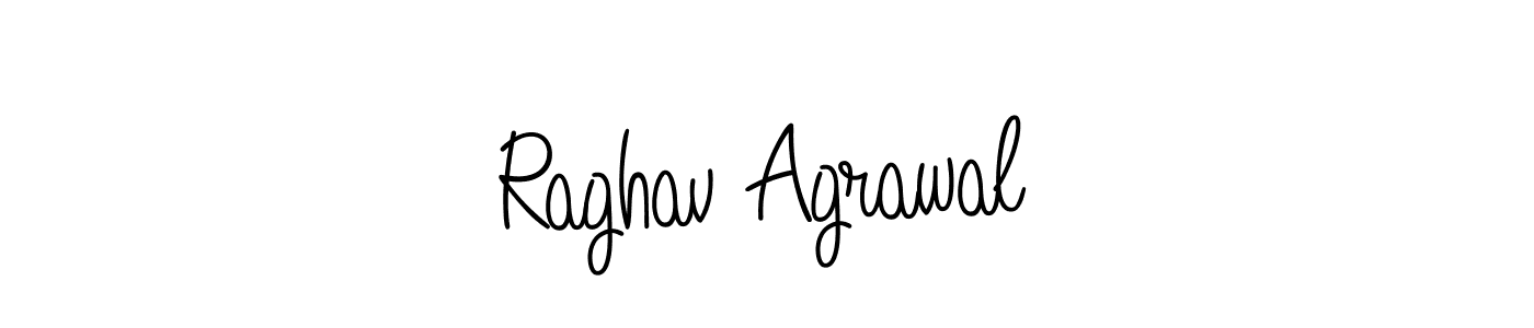 The best way (Angelique-Rose-font-FFP) to make a short signature is to pick only two or three words in your name. The name Raghav Agrawal include a total of six letters. For converting this name. Raghav Agrawal signature style 5 images and pictures png