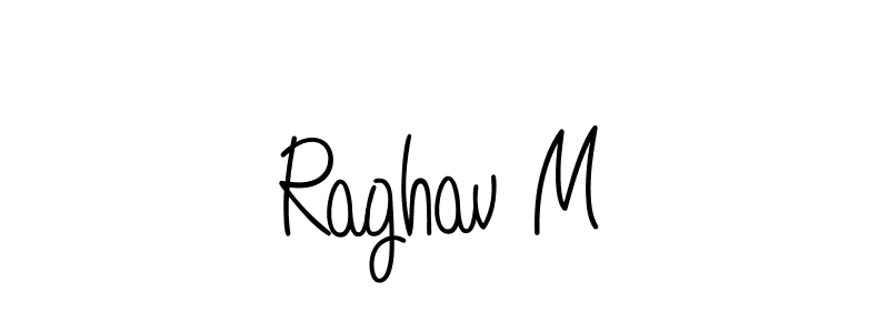 Raghav M stylish signature style. Best Handwritten Sign (Angelique-Rose-font-FFP) for my name. Handwritten Signature Collection Ideas for my name Raghav M. Raghav M signature style 5 images and pictures png