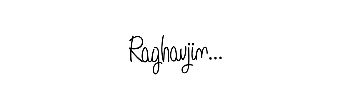 Use a signature maker to create a handwritten signature online. With this signature software, you can design (Angelique-Rose-font-FFP) your own signature for name Raghavjin.... Raghavjin... signature style 5 images and pictures png