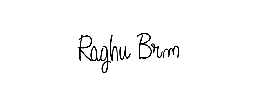 Design your own signature with our free online signature maker. With this signature software, you can create a handwritten (Angelique-Rose-font-FFP) signature for name Raghu Brm. Raghu Brm signature style 5 images and pictures png